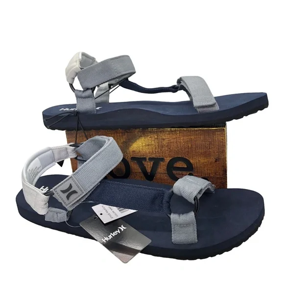 Hurley | Shoes | Hurley Raleigh Navy Grey Adjustable Strap  display picture 3